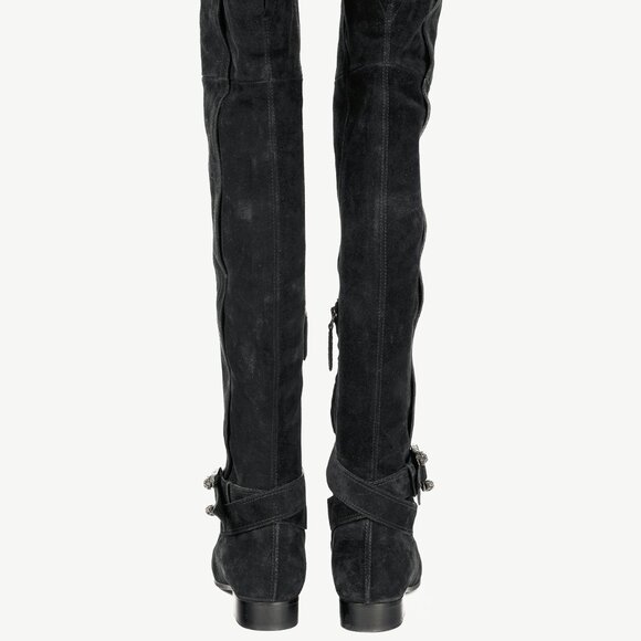 Gucci Dionysus Nero Suede Over-The-Knee Boots - Picture 4 of 13